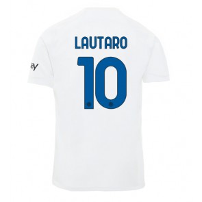 Inter Milan Lautaro Martinez #10 Udebanetrøje 2023-24 Kortærmet